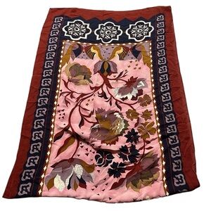 Dasha New York Floral 100% Silk Scarf 20”x56” Pink